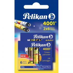 Naboje Pelikan krótkie 2x6szt niebieskie